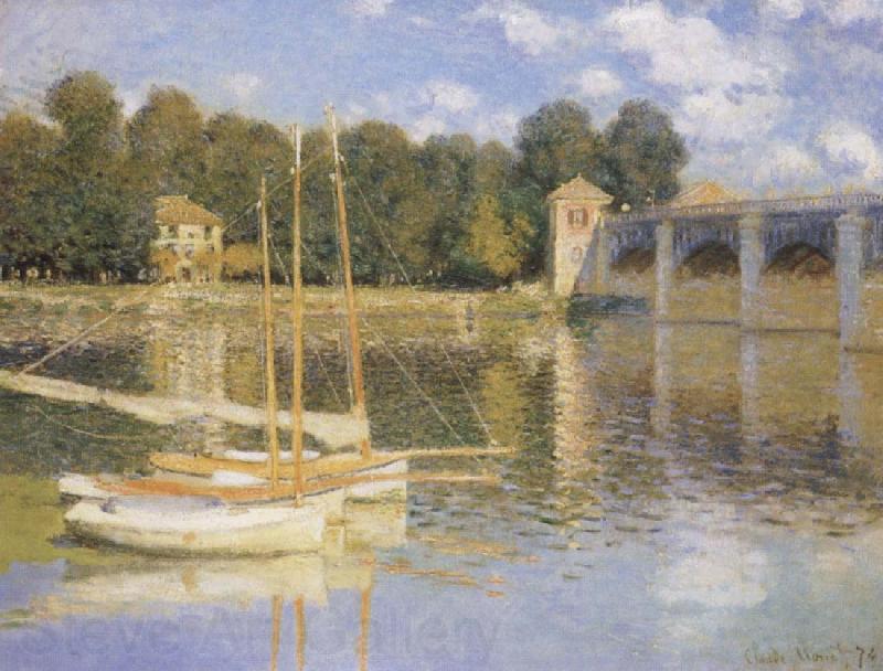 Claude Monet The Bridge at Argenteujil Spain oil painting art